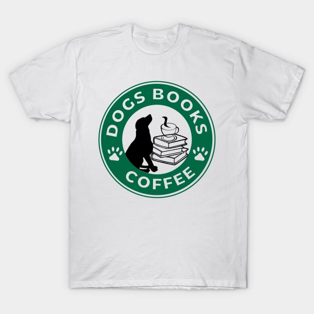 dog books coffee T-Shirt by shimodesign